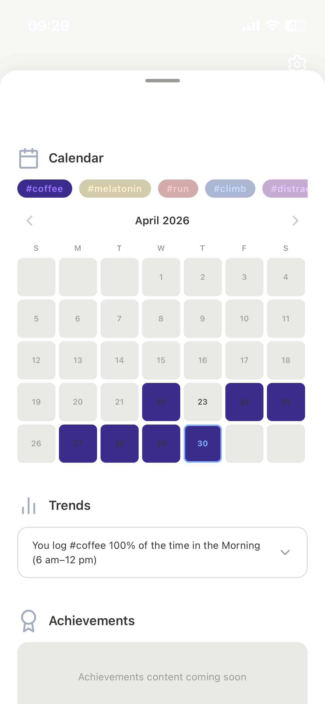 Mood detail with note